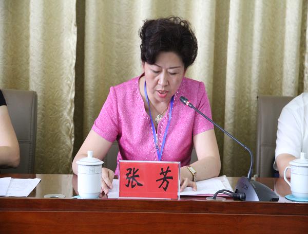 (新当选的银川市科学技术协会主席张芳表态发言)